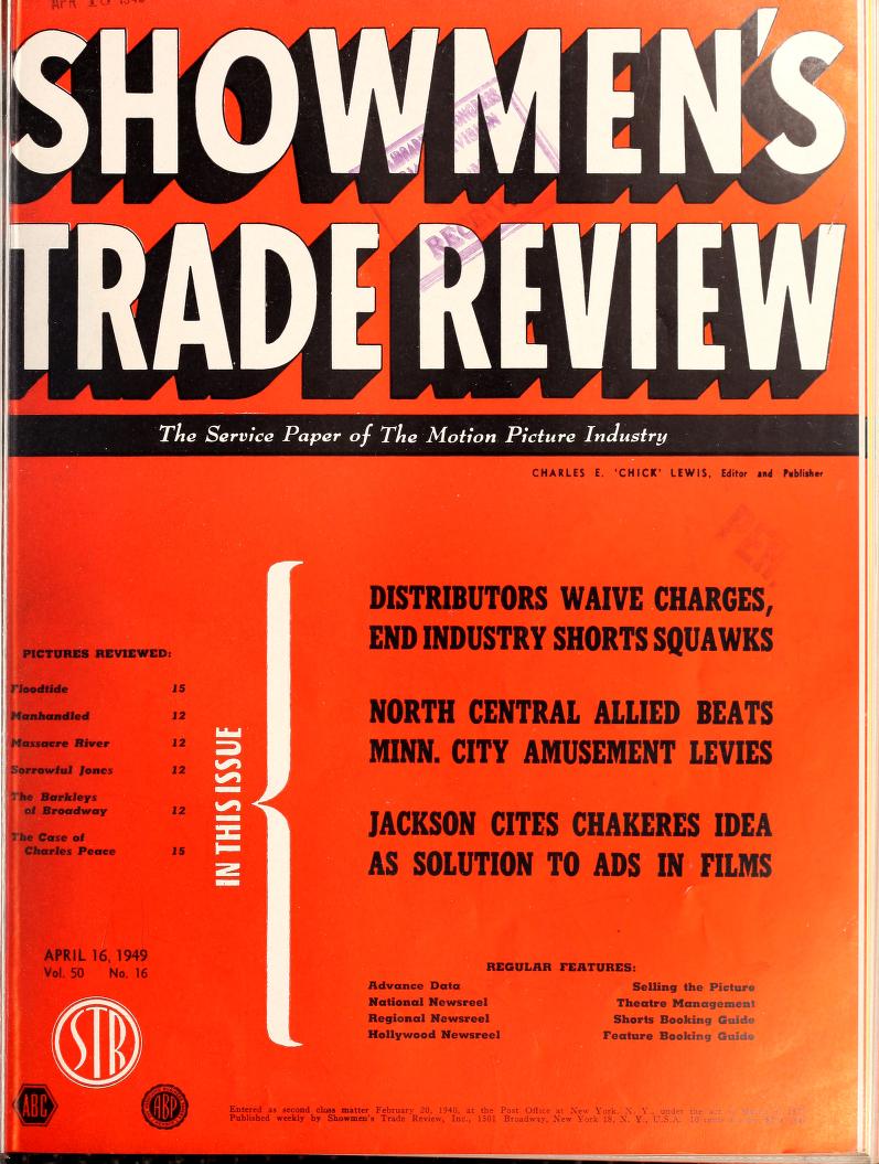 cover of the magazine showmen's trade review